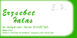 erzsebet halas business card